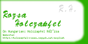 rozsa holczapfel business card